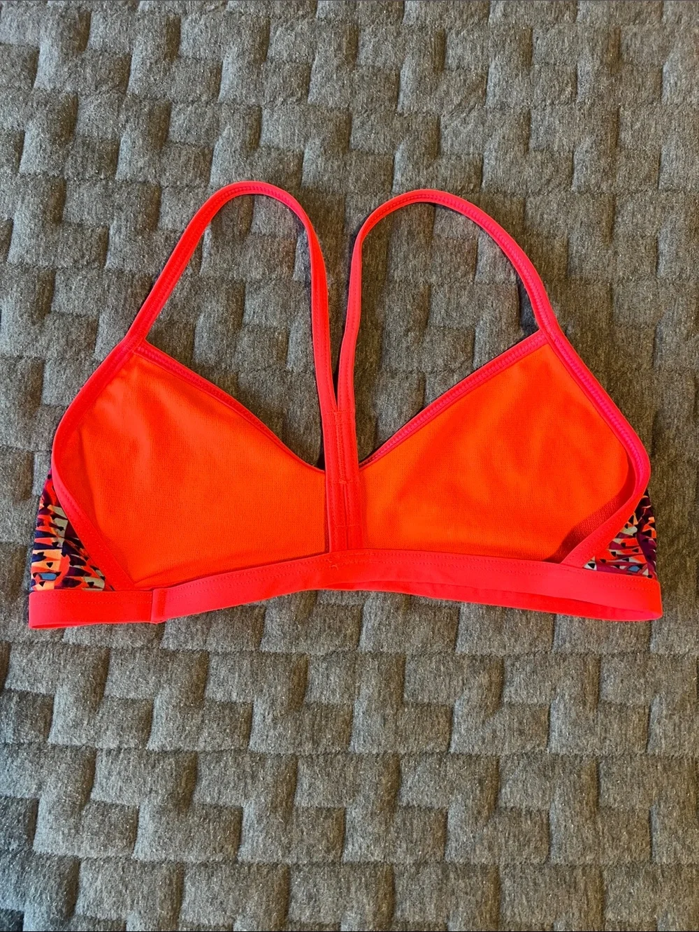 TYR Neon Coral & Purple Geo Two-Piece Swim Bikini